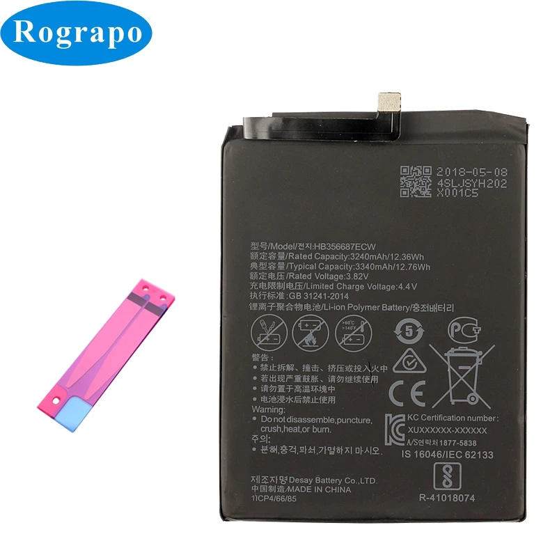 

Original 3340mAh HB356687ECW Battery For Huawei Mate 10 Lite / G10 / Nova 2i Nova2i Nova3i 3i / Honor 9i RNE-L01 L02 L03 L21 L22