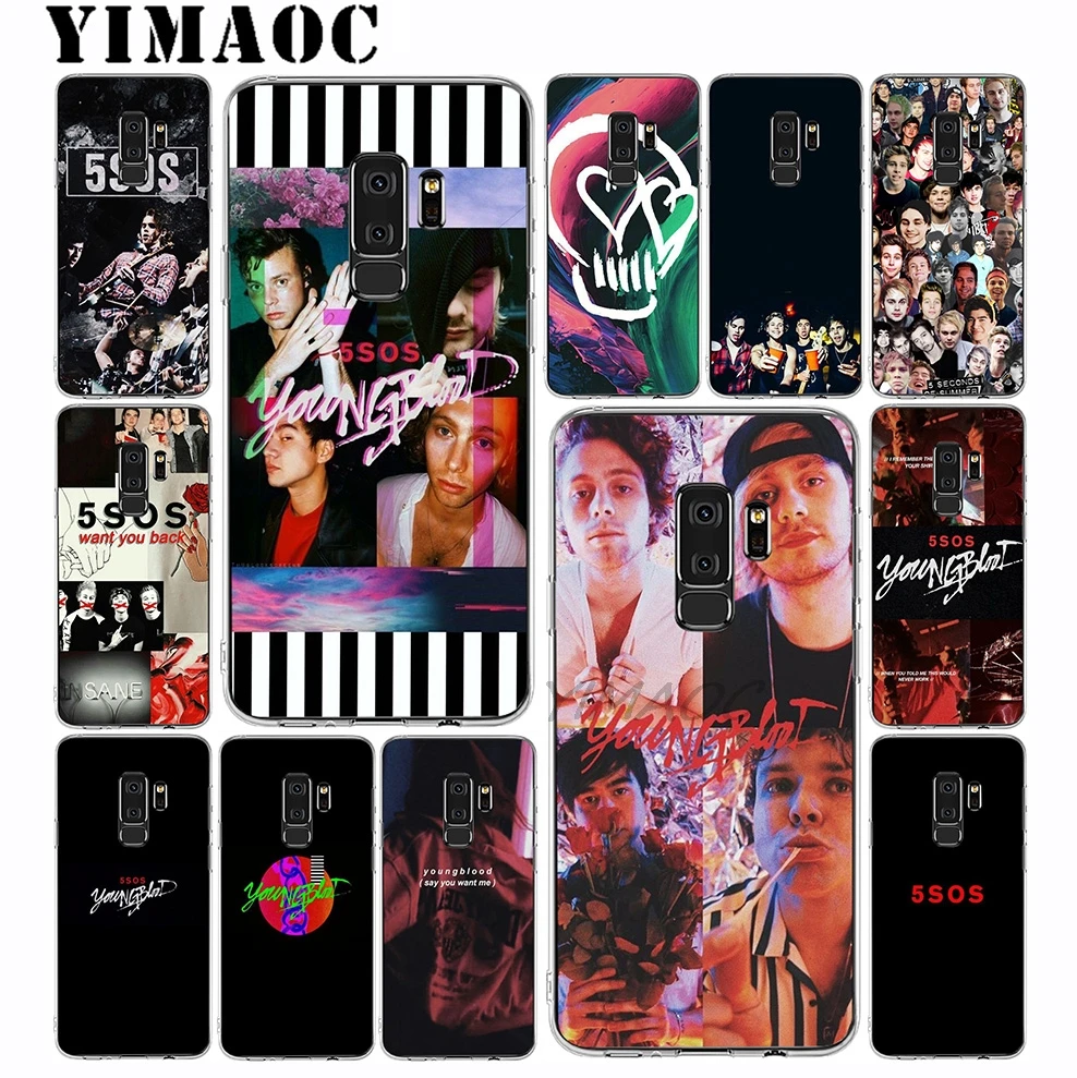 5 секунд лета 5SOS Мягкий силиконовый чехол для samsung Galaxy A5 A6 плюс A7 A8 A9 2018 J3 J5 J6 J7 2016 2017