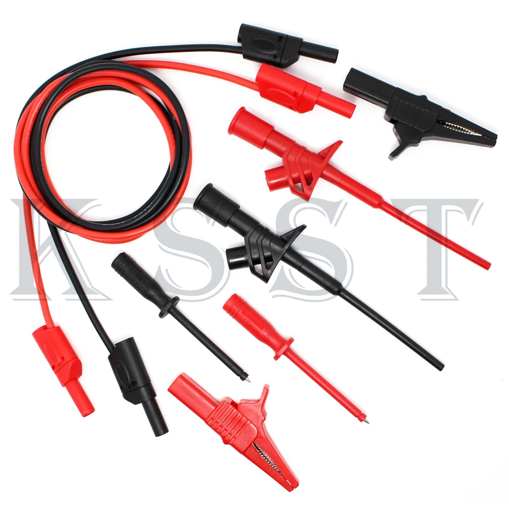 

DMM110 Multimeter test kits Black Red, Piercing Clip,test hook,alligator clip,Gold-plated banana plugs test line tool kit