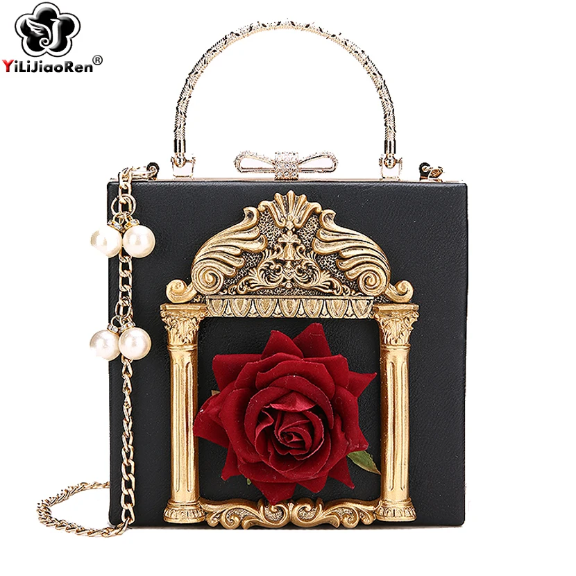 Women Evening Bag Fashion Flowers Crossbody Bags for Women Luxury Handbags Designer Brand Leather Over Shoulder Bag Sac Clutch