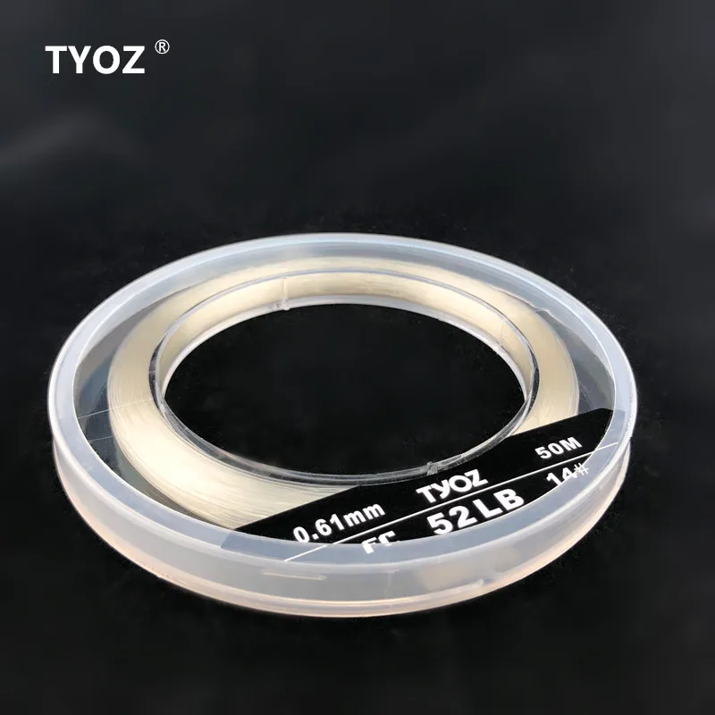 

TYOZ Brand NO.14# 52LB 100% fluorocarbon fishing line Carbon Fiber Leader Line Sea Fishing Line