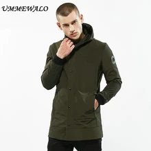 UMMEWALO, Повседневная Длинная Куртка, с капюшоном, парки, мужские, s, облегающие, толстовки, куртки, мужские, осень, зима, толстое, теплое пальто, верхняя одежда, одежда