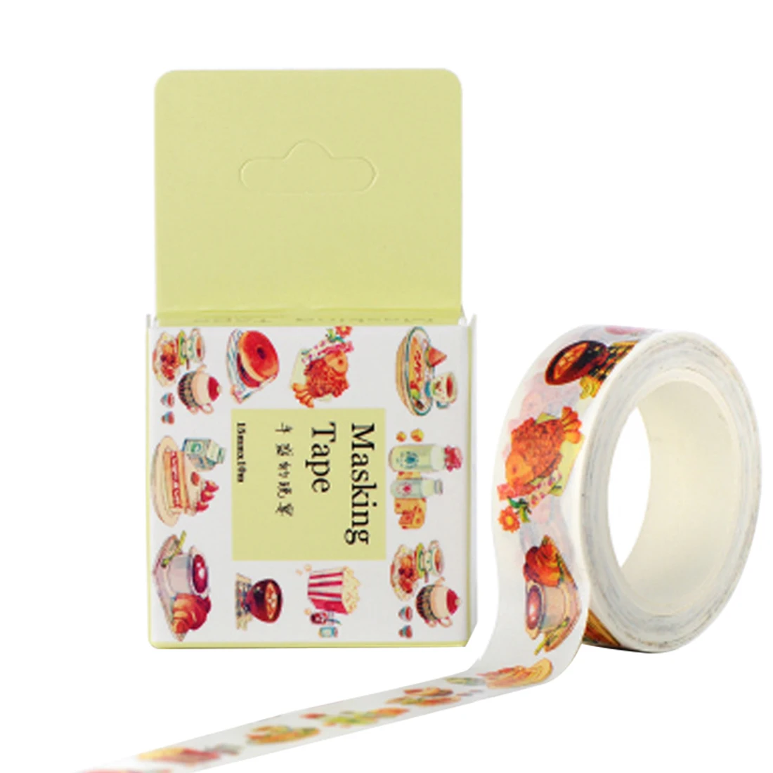 FangNymph милый каваи Многоэлементный японский маскирующий васи лента декоративная клейкая лента наклейка этикетка канцелярские принадлежности - Цвет: Hearty dinner