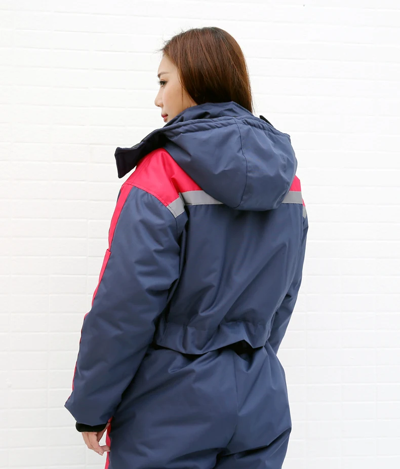 Winter work clothing thick warm cotton padded overalls antifreeze cold waterproof men women outdoors thermal protection uniforms (14)