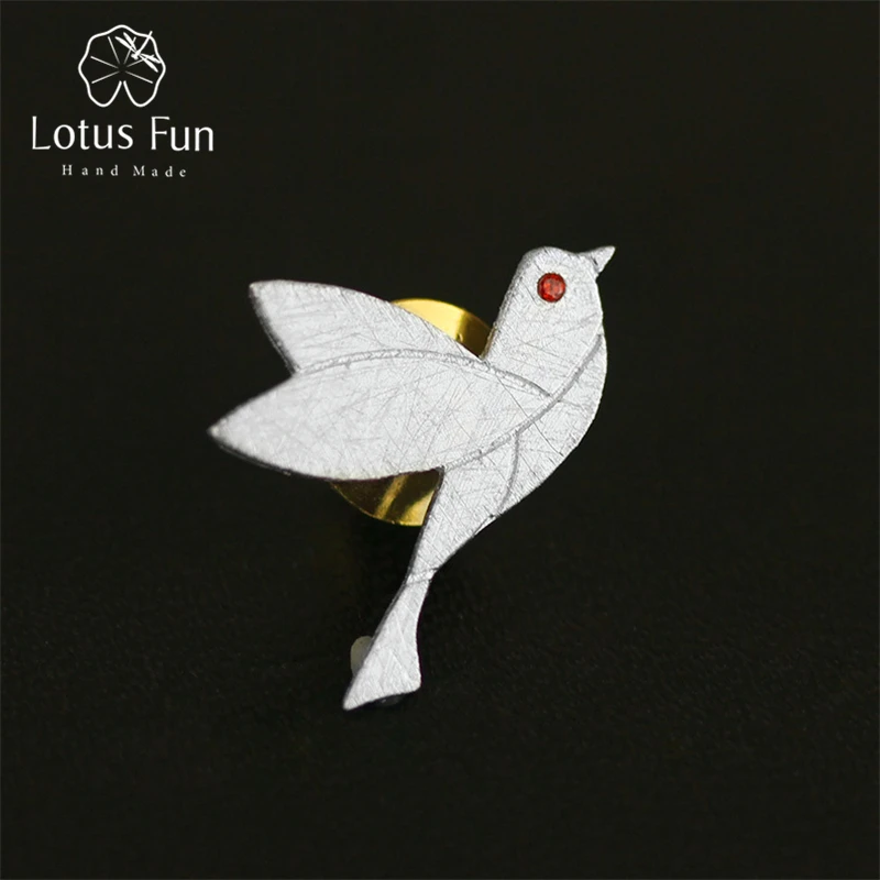 Lotus Fun реальные стерлингового серебра 925 дизайнер ювелирных украшений ручной