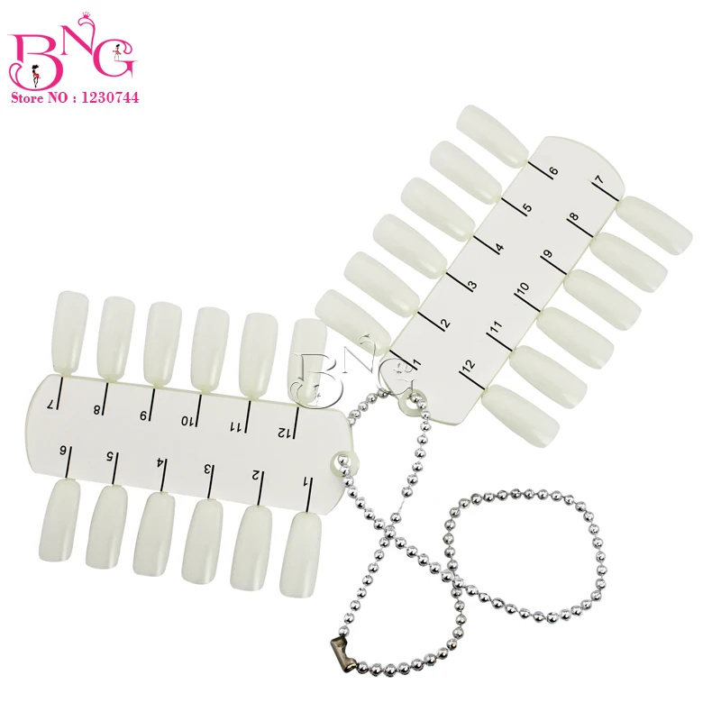Beauty Nail Care Art Salon Natural Color ABS Material False Tips Polish UV Gel Display Nails Chart |
