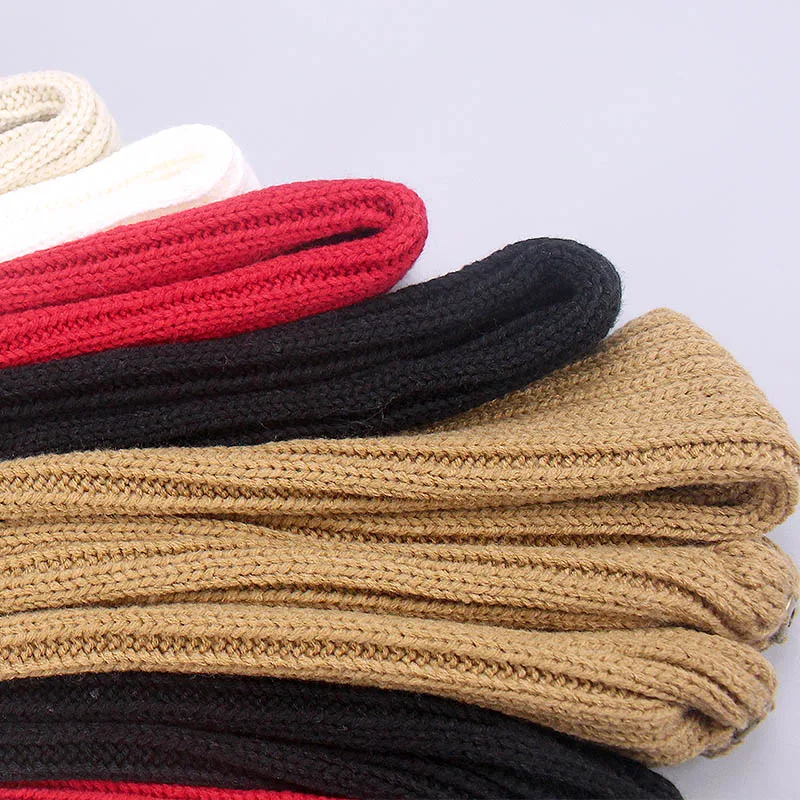 Warm Chunky Thick Hats and Scarves Real Fur Pom Pom Set for Child Mother Baby Kids Girls Boys Warm Hat Winter Beanie Knitted Cap