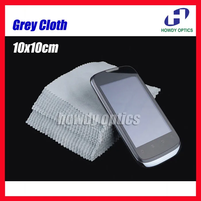 

(HM-25) Free Shipping 10x10cm Grey Sunglass Eyeglass Lens Phone MP4 MP5 Small Size Microfiber cleaning cloth 175gsm