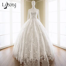 White Wedding Dresses Long Appliques Backless Bridal Formal Dress vestido de noiva Uniques Elegant Women Wedding Gowns Dresses