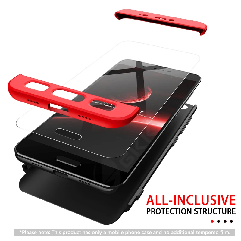 

GKK 3 in 1 Case for Xiaomi Redmi Go Case 360 Full Protection Shockproof Matte Hard Back Cover for Xiaomi Redmi Go Case Coque