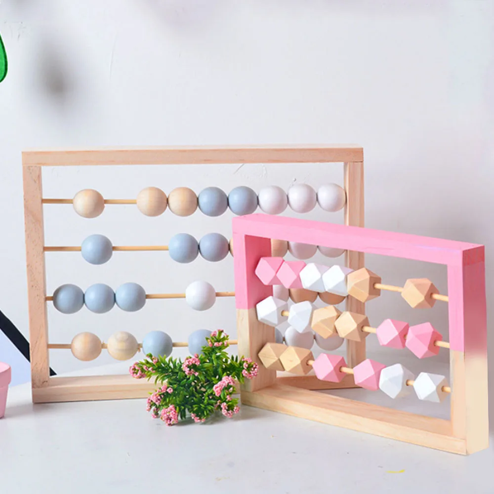 Деревянный пазл для детей 3-5 Бусы Abacus обучающие игрушки для детей для раннего развития игрушка с бисер «геометрическая фигура»