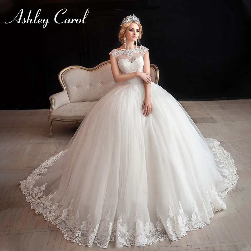 Свадебное бальное платье Ashley Carol элегантное принцессы с вырезом лодочкой на