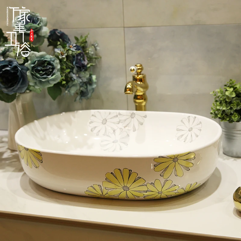 

Wonga plus size counter basin ceramic sanitary ware bathroom wash basin
