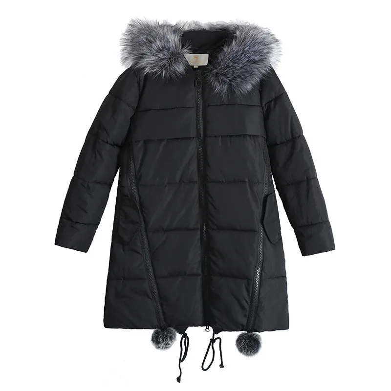Winter Cotton Jacket Women Parkas Super Large Size 4XL-8XL Thicken Coat Hooded Tops Female Down cotton Coats 140KG can be worn