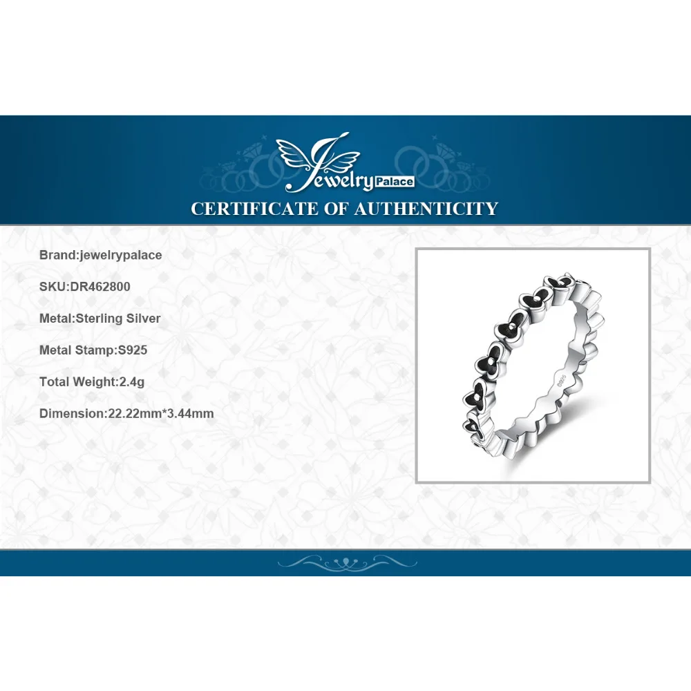 JewelryPalace Vintage 925 Sterling Silver Flower Stackable Ring Beautiful Gifts For Mother And Daughter New Hot Sale