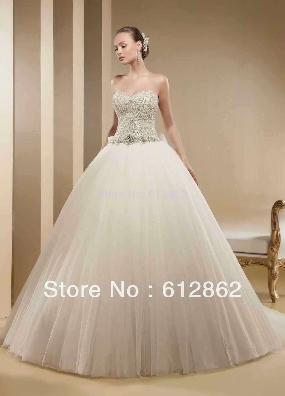 rhinestone ball gown