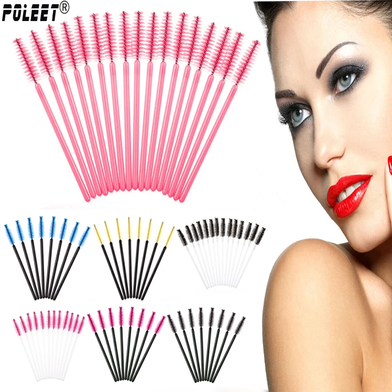 Free Shipping 50Pcs/Pack Disposable Eyelash Brushes Extension