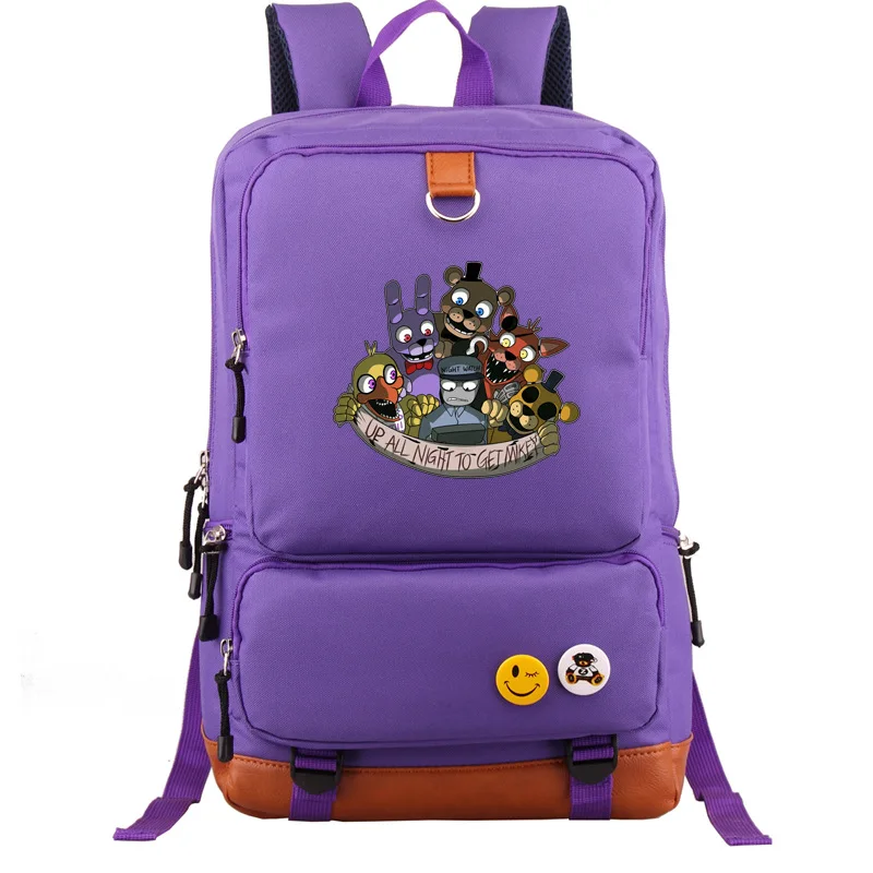 Рождественский подарок игры Five Nights at Freddys мальчик девочка школьная сумка женский рюкзак подростковые школьные сумки холщовый мужской студенческий рюкзак - Цвет: 20