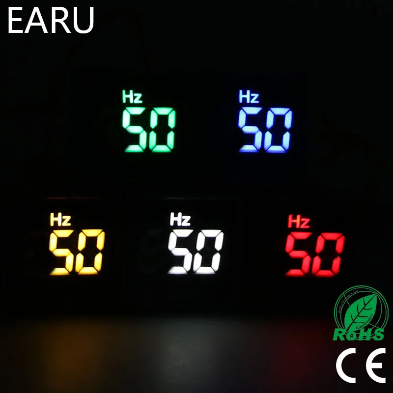 20 75HZ Mini Square 22MM Digital Eletricity Hertz Frequency HZ Meters