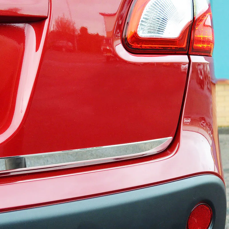 Для Nissan Qashqai/Dualis/+ 2 2007 2008 2009-2013 хромированная Задняя Крышка багажника, двери, молдинг, полоса, ободок, отделка, Стайлинг