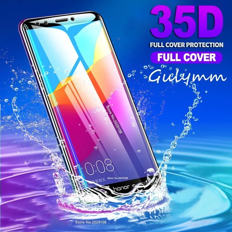 

35D Full Cover Tempered Glass For Huawei Honor 7A 7C 8A 8C 8X 8S 20 10 i Pro Lite Screen Protector Film P Smart Plus 2019 Glass