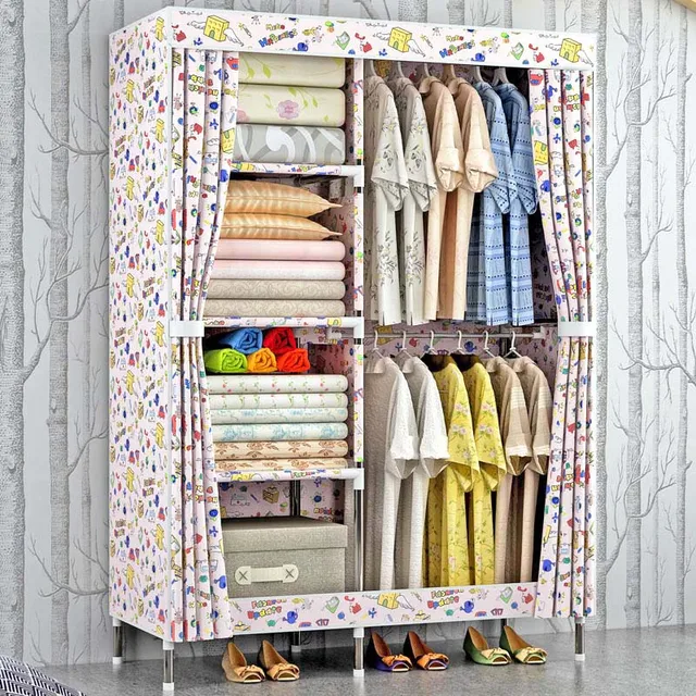 Cheap Fashion Oxford cloth cabinet 4-layer simple combination wardrobe dormitory bedroom convenient storage cabinet home furniture Cheap Fashion Oxford cloth cabinet 4-layer simple combination wardrobe dormitory bedroom convenient storage cabinet home furniture