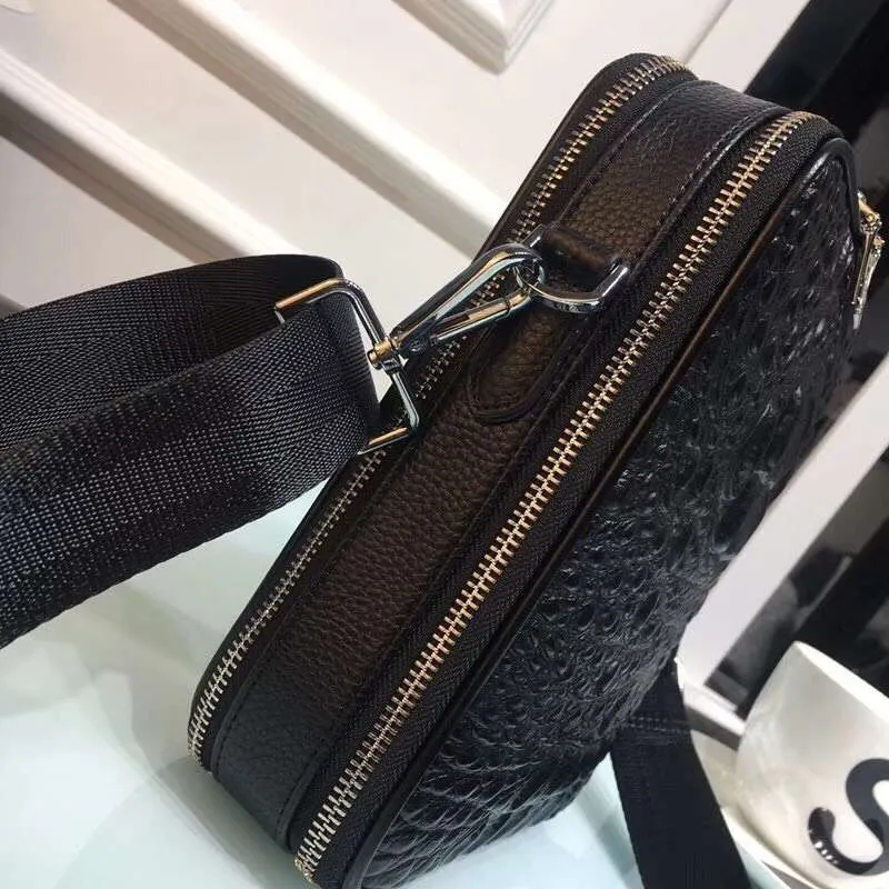 Kaisiludi кожа крокодиловый узор общий для мужчин и женщин сумка на плечо Новая Мужская Вертикальная скошенная сумка кожаная деловая