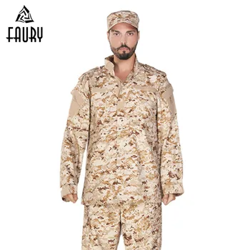 

Army Men Tactical Special Forces Military Uniform Camouflage Wear-resistant Training Work CS Combat Hunting Clothes Coat+Pants