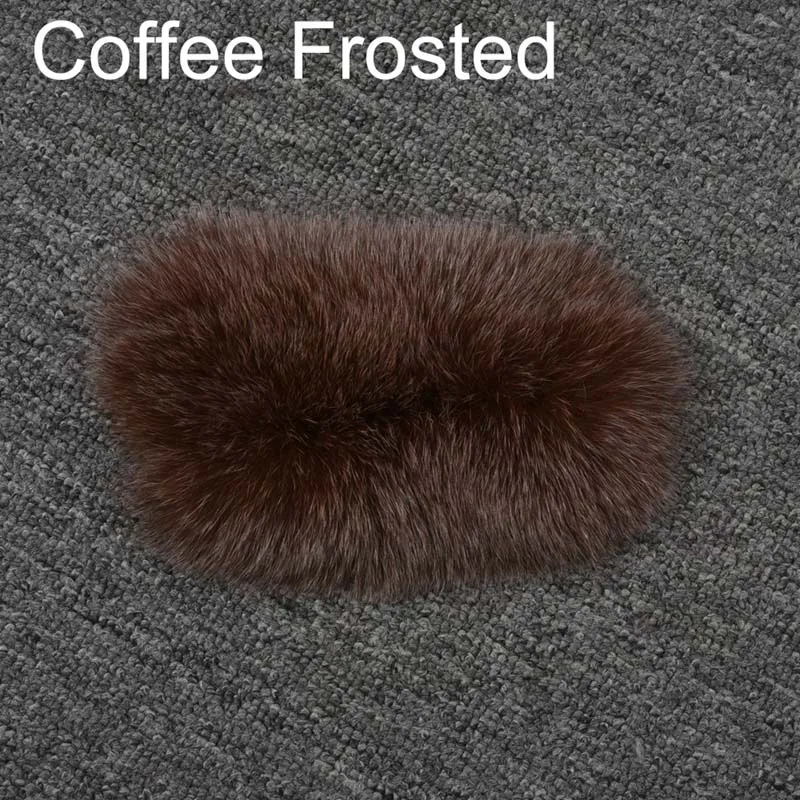 JKKFURS, новинка, Женское пальто с капюшоном из натурального Лисьего меха, модный стиль, зимняя теплая, опт, высокое качество, S7254 - Цвет: Coffee Frosted