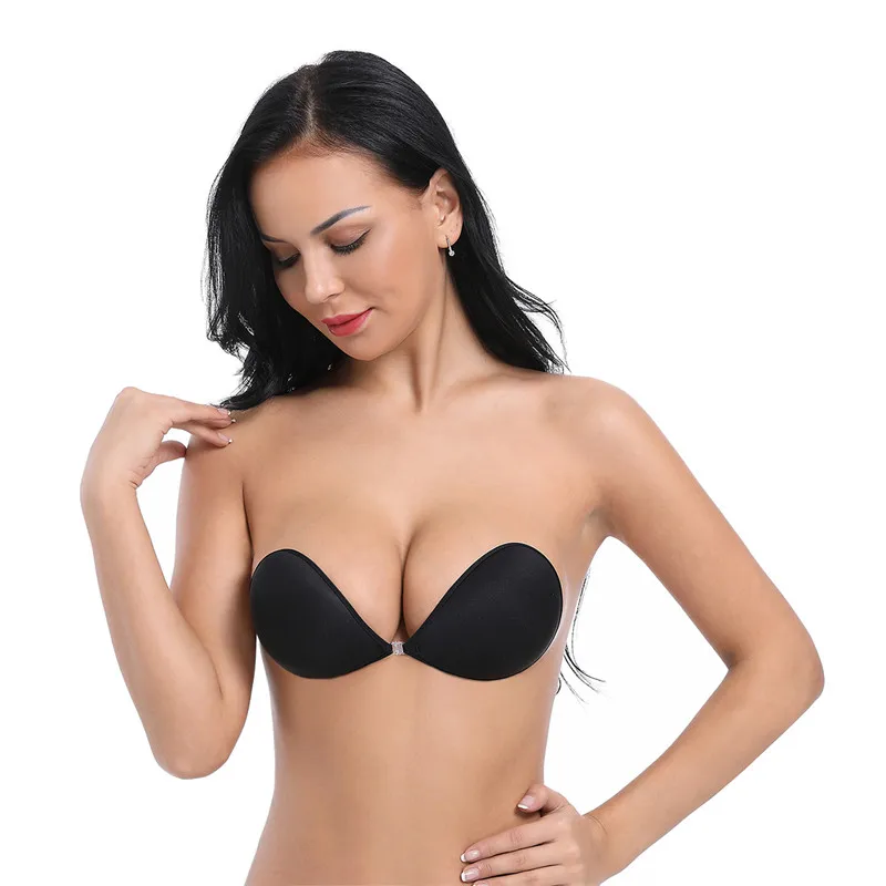 

Ayliss New Lady Wedding Reusable Strapless Self Adhesive Silicone Invisible Push-up Bra for full Dress Slip Dress