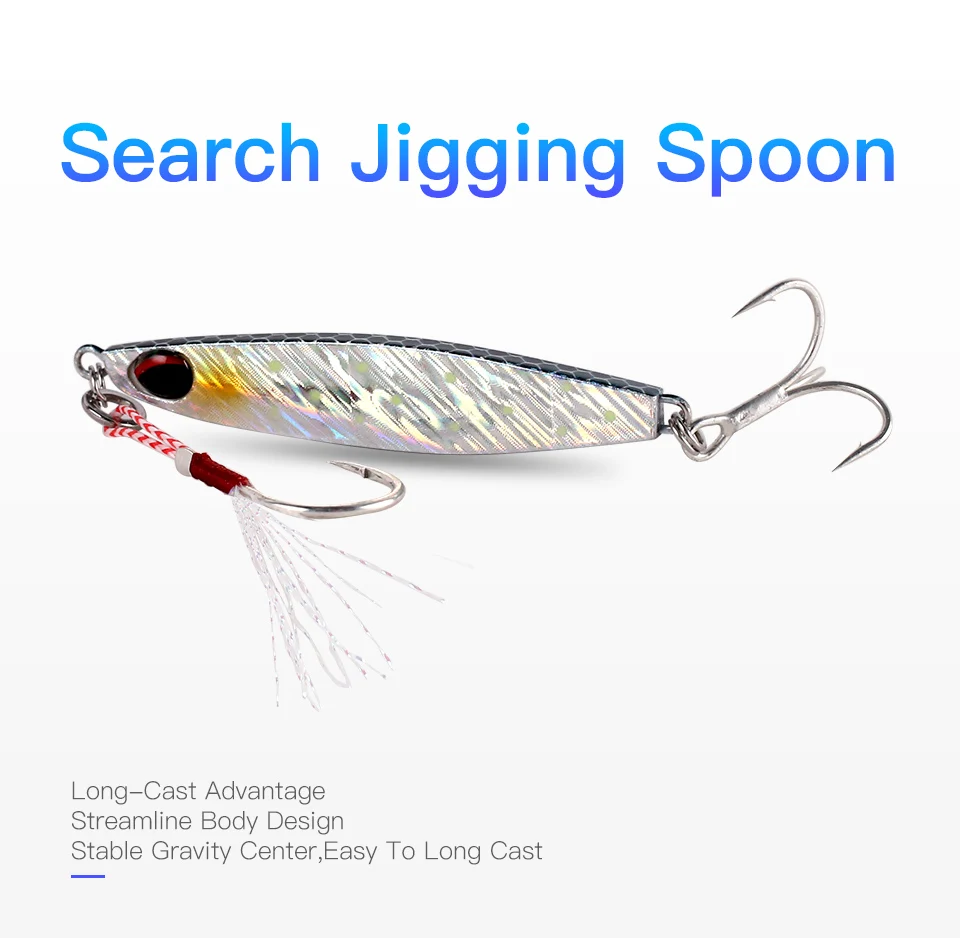 Kingdom 2019 New DRAGER Metal Cast Jig Spoon 8.3G 14.7G 24.3G Shore Casting Jigging Lead Fish Sea Bass Fishing Lure Artificial Bait  (1)