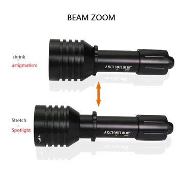 

ARCHON D10U Diving Flashlight CREE XM-L2 U2 LED max 800 lumen Zoomable Photographing torch handheld Underwater light