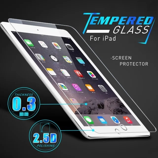 9H противоударное закаленное стекло для iPad 2 3 4 5 6 Air Air2 Air3 Mini 1 2019 Защитная пленка