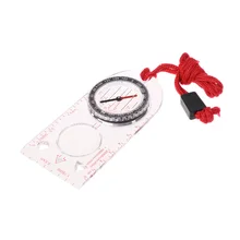 Крепкий акриловый компас, линейка, ремешок, водонепроницаемый Карманный размер, Декор, снаряжение для кемпинга, портативный аксессуар для выживания