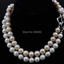 Барокко 11-14 мм культивированный пресноводный жемчуг ожерелье 18"