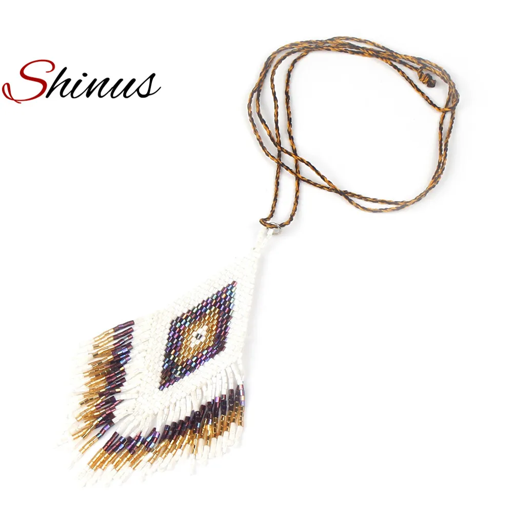 Shinus Necklaces Women Necklace Statement Tassel Bohemian Jewelry Boho Seed Beads Pattern Handmade Fashion Collier Femme Collar Shinus Necklaces Women Necklace Statement Tassel Bohemian Jewelry Boho Seed Beads Pattern Handmade Fashion Collier Femme Collar