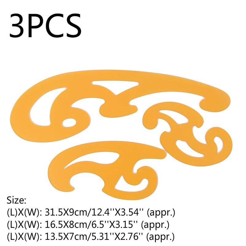 DIY пластиковая линейка, французские кривые правила, измерительные приборы, портной шаблон, рисунок, живопись, ремесло, инструмент в форме запятой, измерительные инструменты - Цвет: C