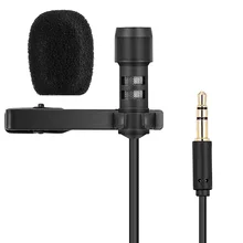 Micrófono con clavija R955 de 3,5mm, microcondensador con Clip, Cable de micrófono Lavalier para IPHONE y PC