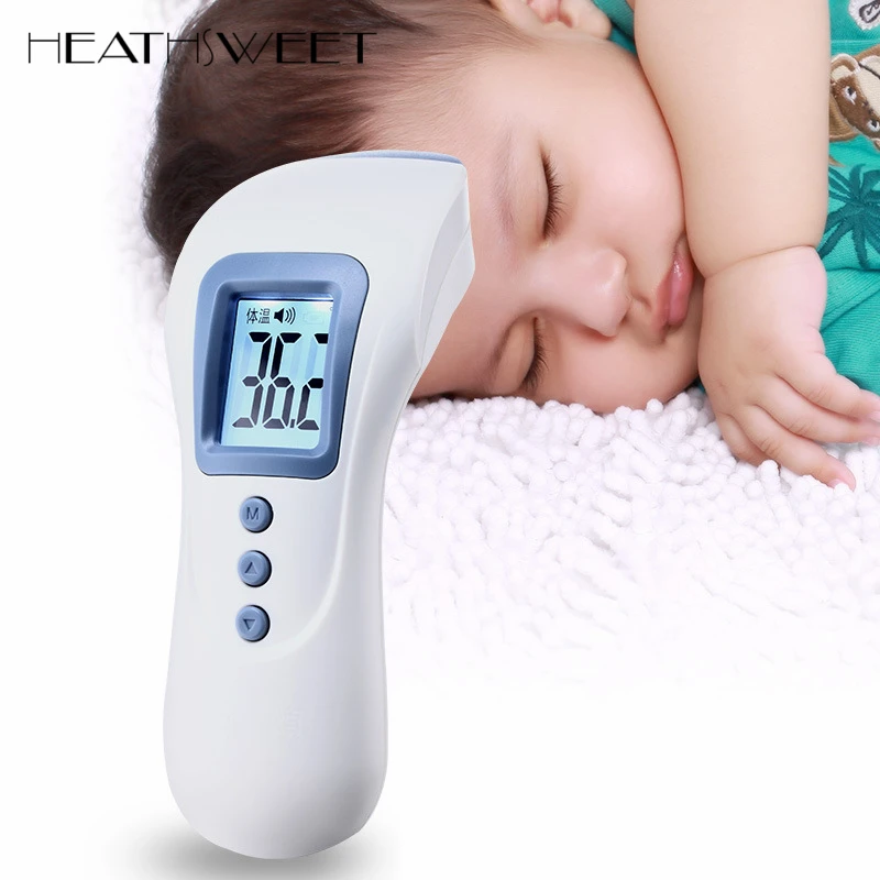 

Healthsweet Rechargeable LCD Digital Baby Infrared Thermometer Forehead Non-contact Temperature Measurement Gun Pyrometer Meter