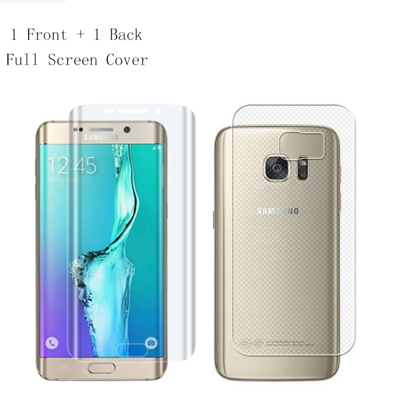 Front and Back 3D Full Screen Protector For Samsung Galaxy S6 Edge S7 Edge S7 Case