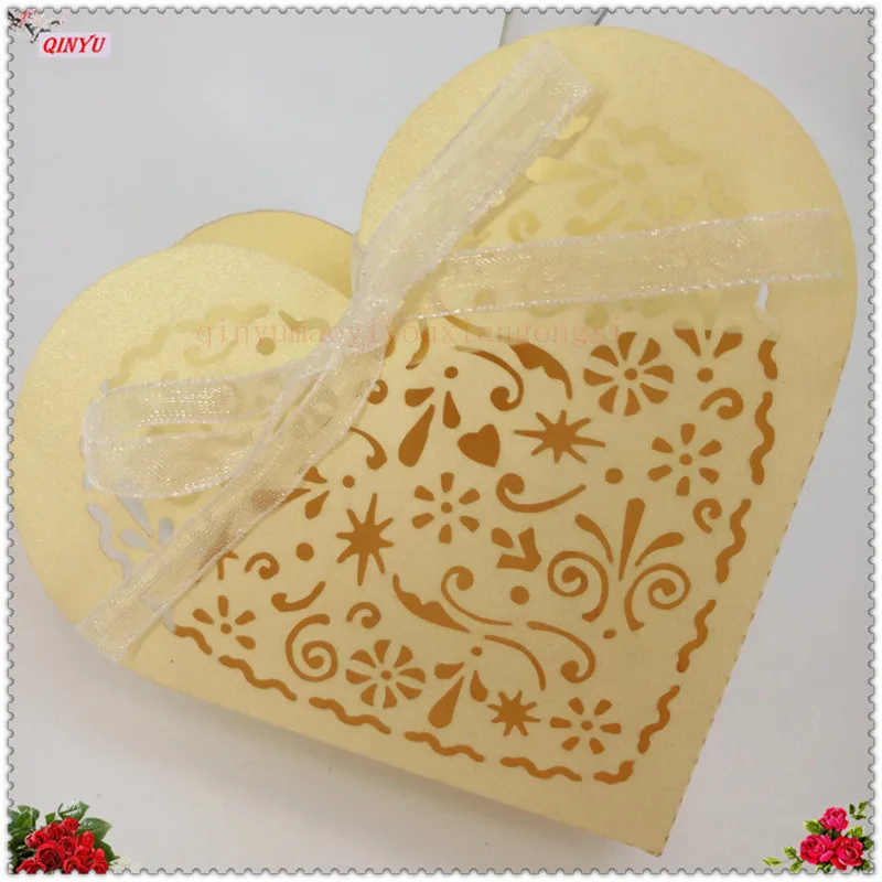 10Pcsset Love Heart Party Wedding Hollow Carriage Baby Shower Favors Gifts Candy Boxes Love shape 5Z (18)
