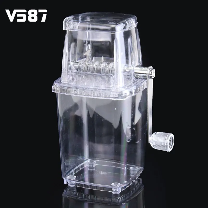 

Ice Crusher Manual Shaver Grinding Plastic Summer Snow Candy Maker Machine House Home Party DIY Ice Cream Candy Frappe