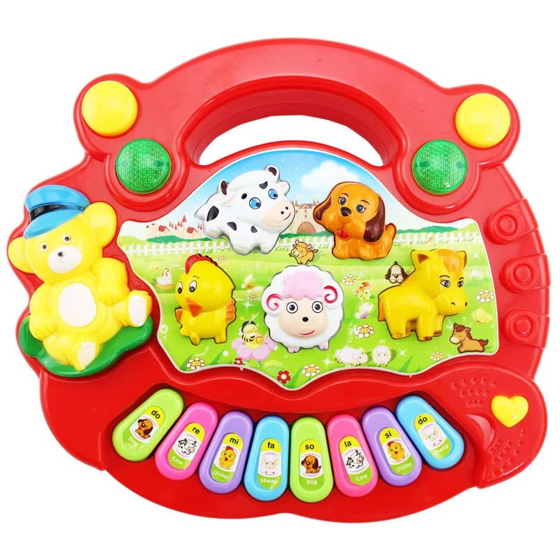 2016 Hot sale cute Animal Farm Keyboard Musical toy Animal sounds