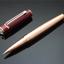 Крокодил уникальная темно-красная Золотая отделка 3 цвета роллер шар черные чернила для ручки заправки Роскошные пишущие подарочные ручки новое поступление