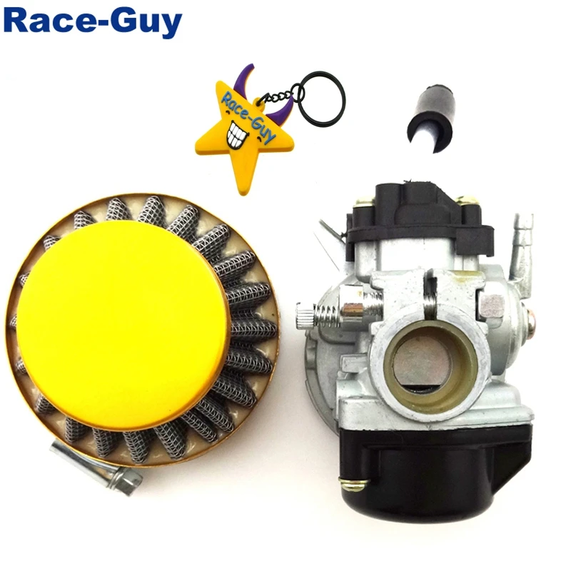 Racing Carburetor Carb + Gold 59mm Air Filter For 2 Stroke 49cc 50cc 60cc 66cc 80cc Engine Gas Motorized Bicycle Push Bike |