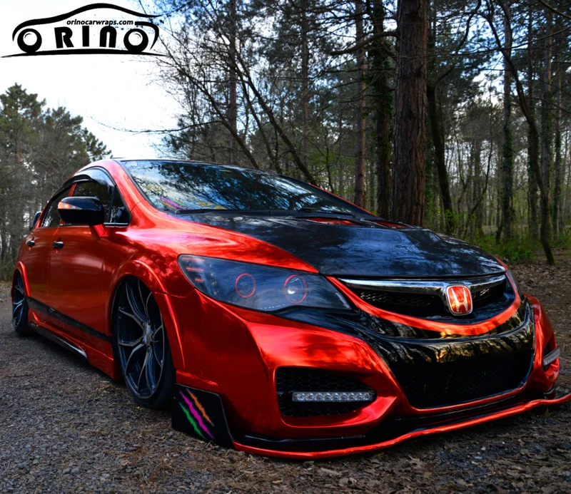 Red Chrome Vinyl Film Sticker-10