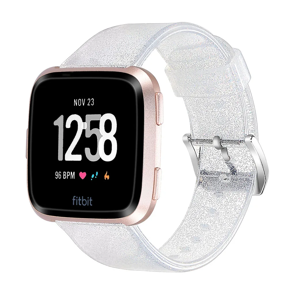 Блестящие модные сменные браслеты наручные часы ремешок аксессуары для Fitbit Versa lite/Versa Sport Smartband