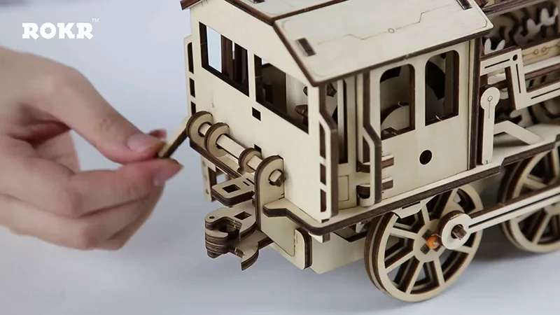 Горячая креативная DIY лазерная резка 3D механический поезд модель автомобиля деревянная головоломка игра сборка игрушка подарок для детей подростков взрослых LK