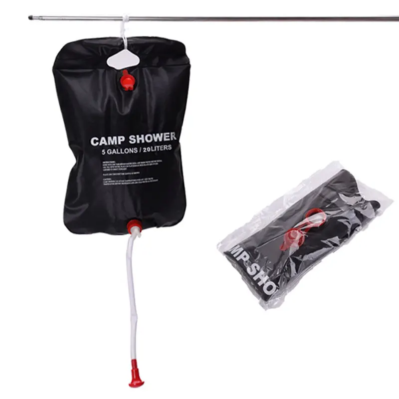 

New 20L Solar Energy Heated Camp Shower Bag Outdoor Camping Hiking Utility Water Storage PVC Bags LMH66