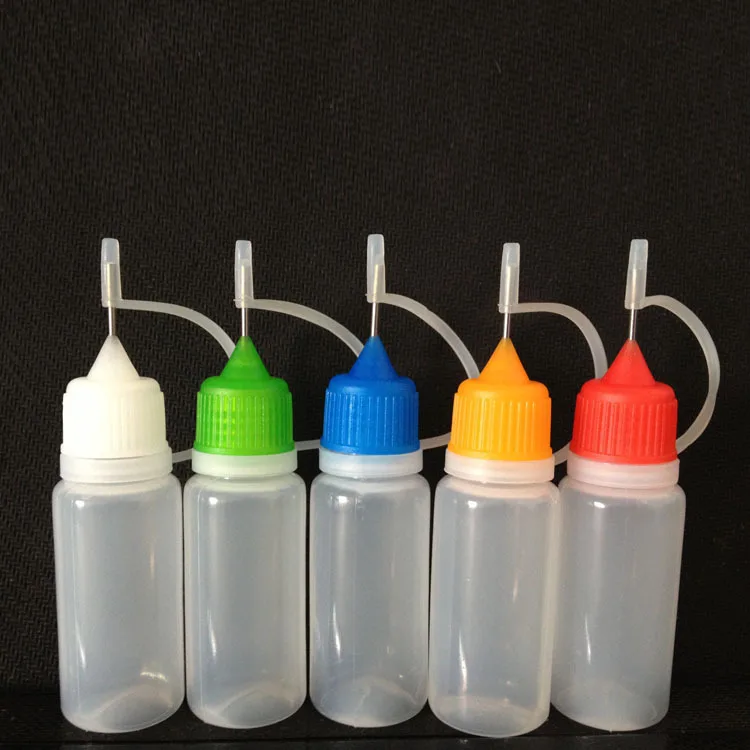 PE Dropper Bottle With Metal Needle Tip,10ml Metal Needle Tip Bottle
